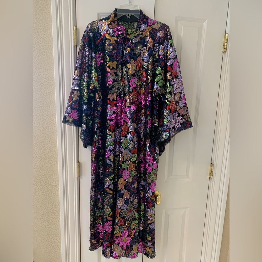 La Vie style house style sequin caftan maxi.